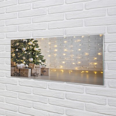 Quadro de vidro Árvores de Natal, presentes, decorações