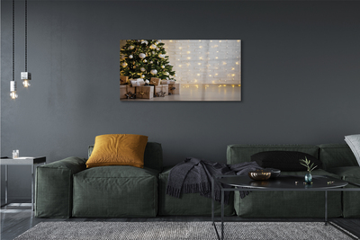 Quadro de vidro Árvores de Natal, presentes, decorações