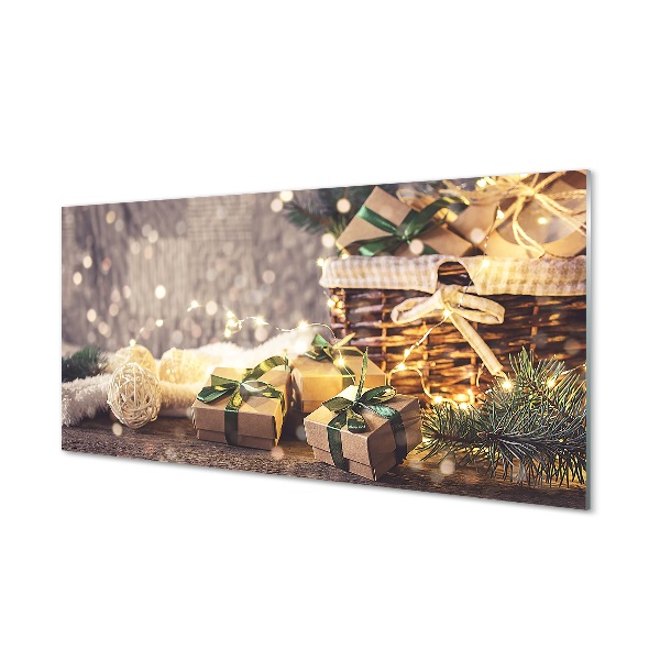 Pintura em vidro Presentes galhos enfeites