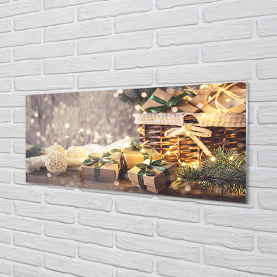 Pintura em vidro Presentes galhos enfeites