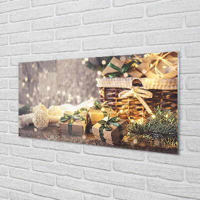 Pintura em vidro Presentes galhos enfeites