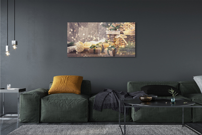 Pintura em vidro Presentes galhos enfeites