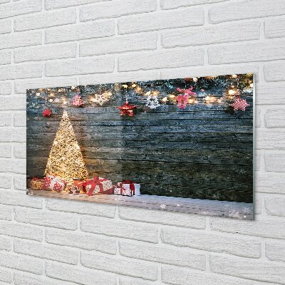 Quadro de vidro Presentes, decorações para árvores de Natal