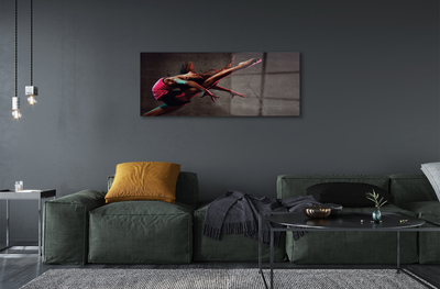 Quadro de vidro Mulher fazendo espacate