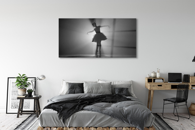 Pintura em vidro Bailarina em fundo cinza