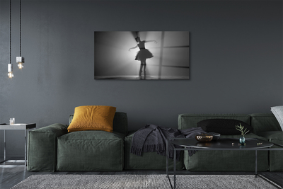 Pintura em vidro Bailarina em fundo cinza