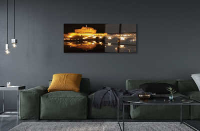 Pintura em vidro Noite das Pontes do Rio Roma