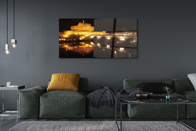 Pintura em vidro Noite das Pontes do Rio Roma