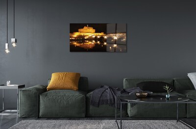 Pintura em vidro Noite das Pontes do Rio Roma