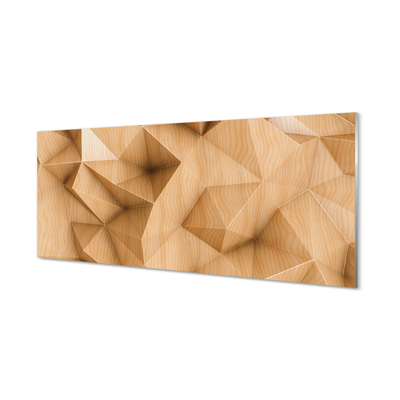 Pintura em vidro Mosaico de blocos de madeira