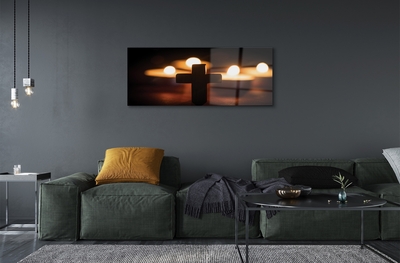 Quadro de vidro Cruz de vela