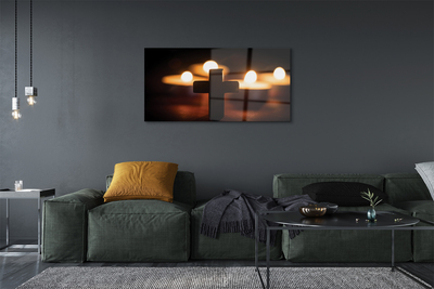 Quadro de vidro Cruz de vela