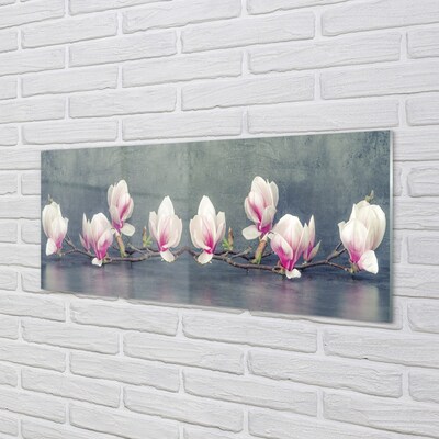 Pintura em vidro Ramo de magnólia