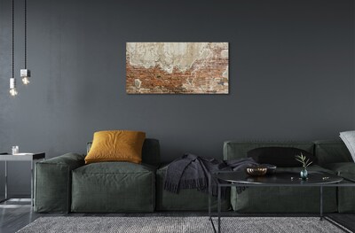 Pintura em vidro parede de tijolos