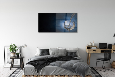 Quadro de vidro Um copo de vinho branco