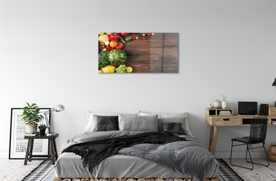 Quadro de vidro Melancia, tomate, endro