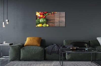 Quadro de vidro Melancia, tomate, endro