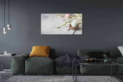 Quadro de vidro Flores de ovo