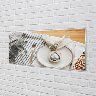 Pintura em vidro Prato de flor de ovo