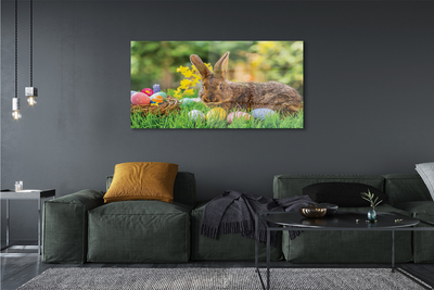 Quadro de vidro Prado de ovos de coelho
