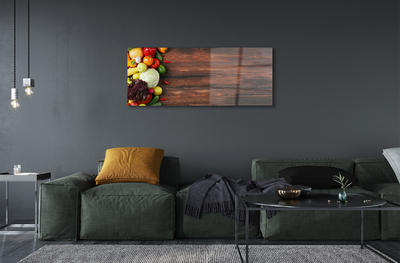 Pintura em vidro Milho, pimentões, repolho