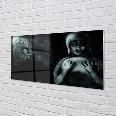 Pintura em vidro Personagens sombrios