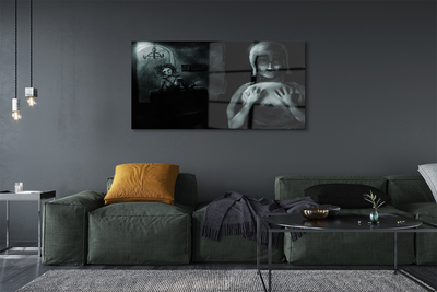 Pintura em vidro Personagens sombrios