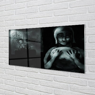 Pintura em vidro Personagens sombrios