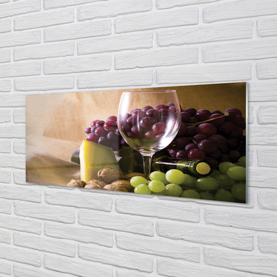 Pintura em vidro Copo vazio de uvas