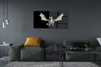 Quadro de vidro Dragão branco