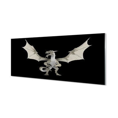 Quadro de vidro Dragão branco