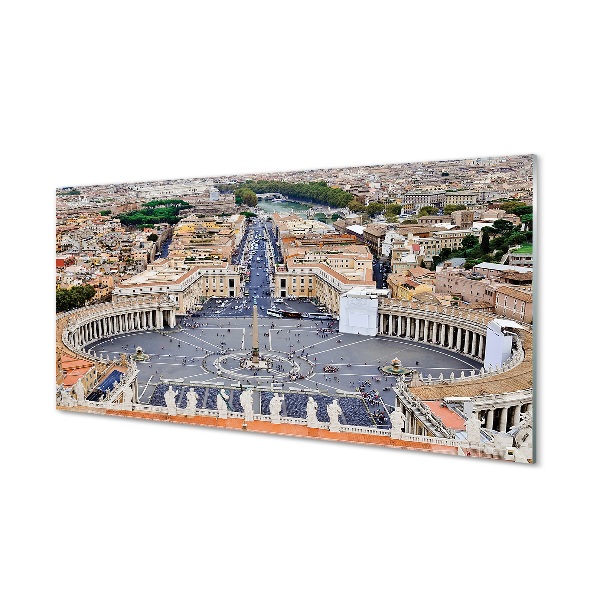 Quadro de vidro Panorama da praça do Vaticano em Roma