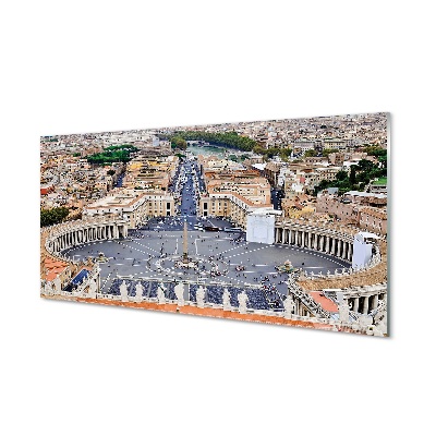 Quadro de vidro Panorama da praça do Vaticano em Roma