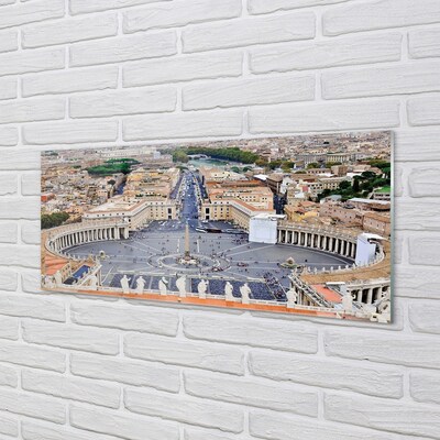 Quadro de vidro Panorama da praça do Vaticano em Roma