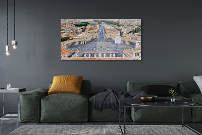 Quadro de vidro Panorama da praça do Vaticano em Roma