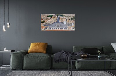 Quadro de vidro Panorama da praça do Vaticano em Roma