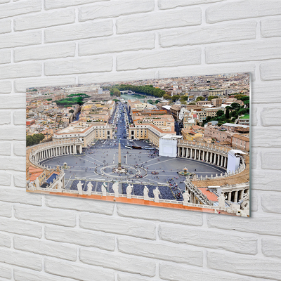 Quadro de vidro Panorama da praça do Vaticano em Roma