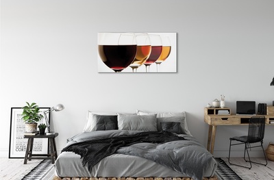 Quadro de vidro Taças de vinho