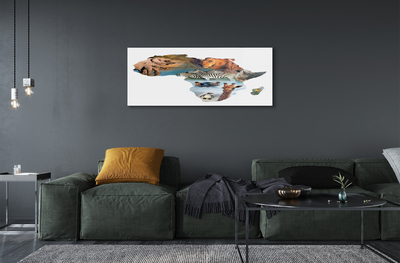 Pintura em vidro zebra girafa tigre