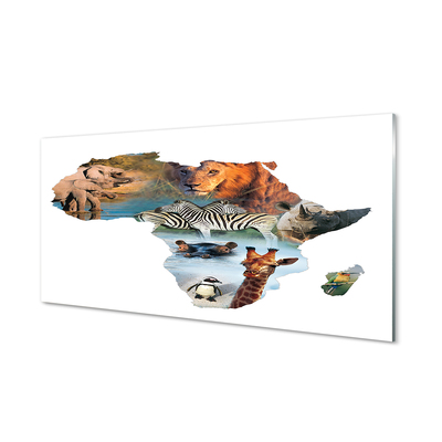 Pintura em vidro zebra girafa tigre