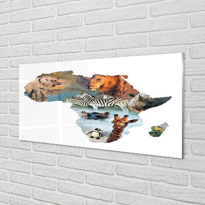 Pintura em vidro zebra girafa tigre