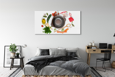 Pintura em vidro Uma colher de tomate e salsa