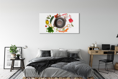 Pintura em vidro Uma colher de tomate e salsa