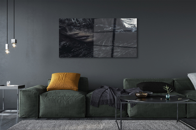 Pintura em vidro Uma figura escura