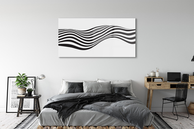 Pintura em vidro Ondas de listras de zebra