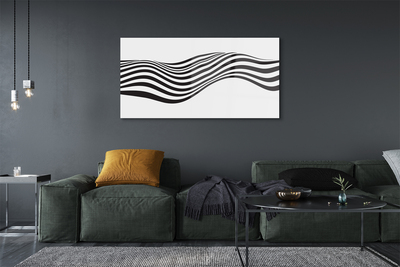 Pintura em vidro Ondas de listras de zebra