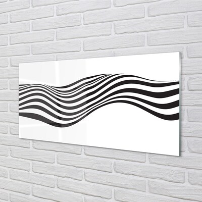 Pintura em vidro Ondas de listras de zebra