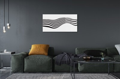Pintura em vidro Ondas de listras de zebra