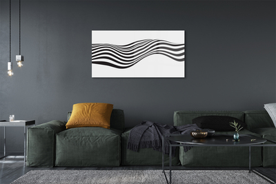 Pintura em vidro Ondas de listras de zebra