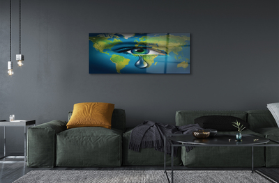 Quadro de vidro Mapa de lágrimas